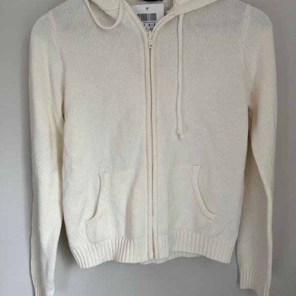 Brandy Melville Sweaters - Brandy Melville Zip-Up Hoodie – Cream – One Size – NWT